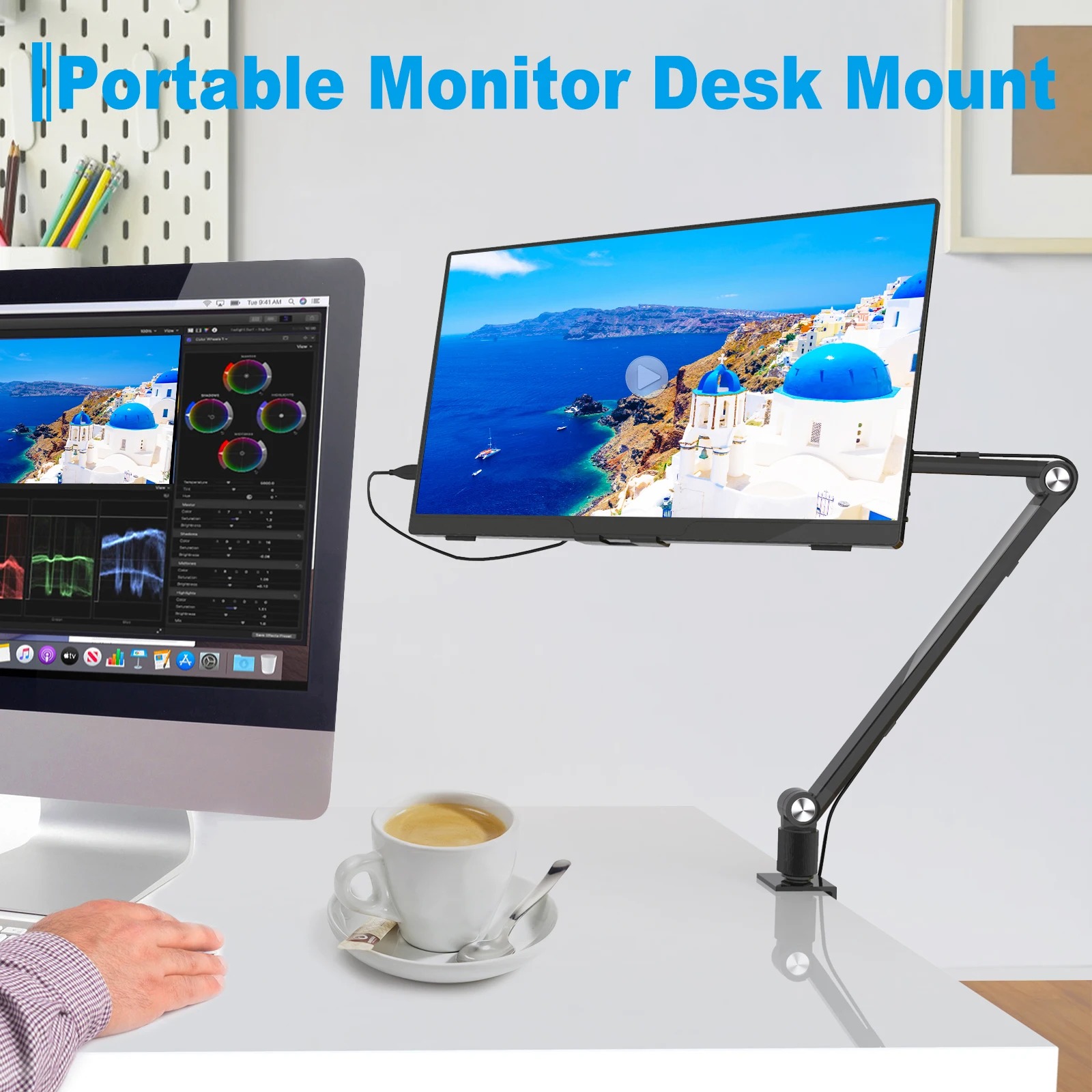 Monitor Arm Dual - Suporte portátil para tablet 2025 para