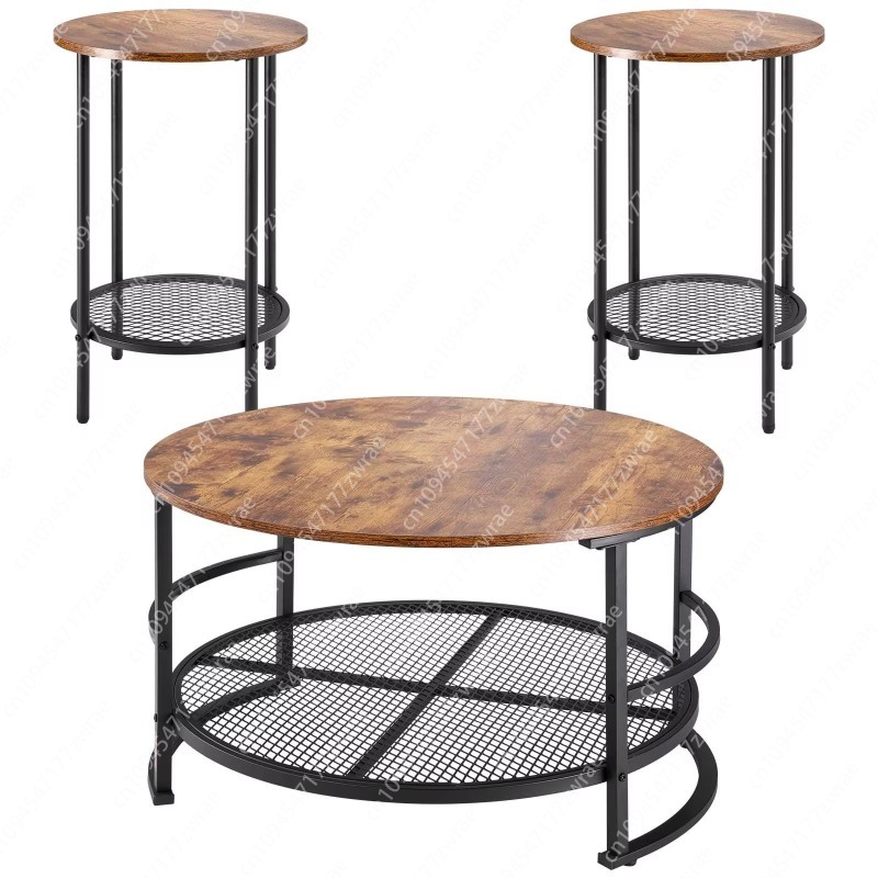 Home Office Industrial Design - Conjunto de mesa de centro para