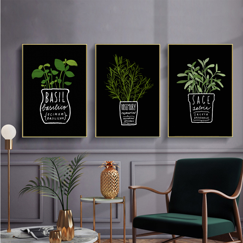 Home Office Depot - Pintura em Tela de Plantas Verdes