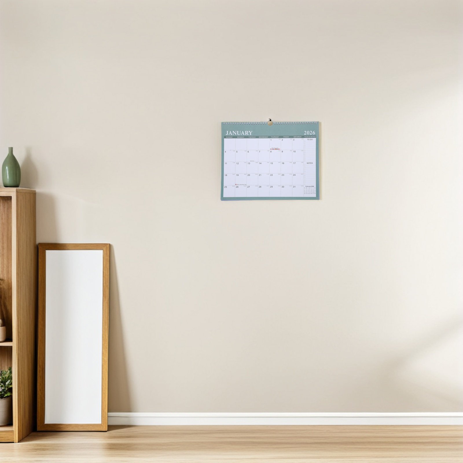 Home Office Holidays 2026 - Calendário de Parede Mensal Grande 2026-2027,