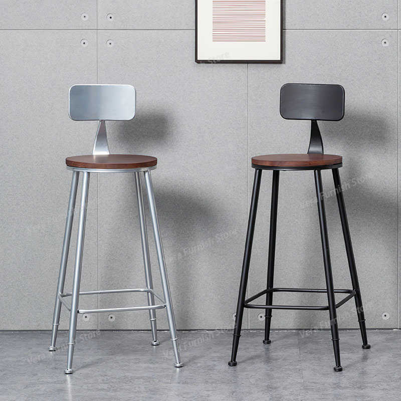 Home Office Industrial Design - Cadeira de Bar Moderna com Apoio