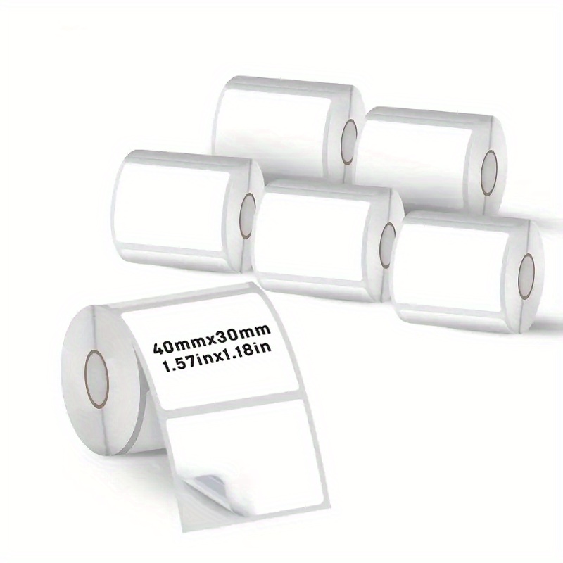 Label Maker Machine - 6 rolos 40x30mm papel de etiqueta