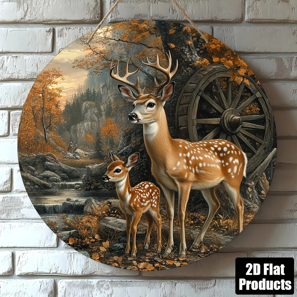 Home Office Holidays 2026 - Placa Redonda de Metal Rústica 8x8