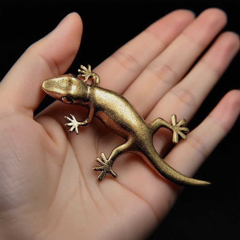 Home Office Gadgets - Feito à mão bronze retro gecko