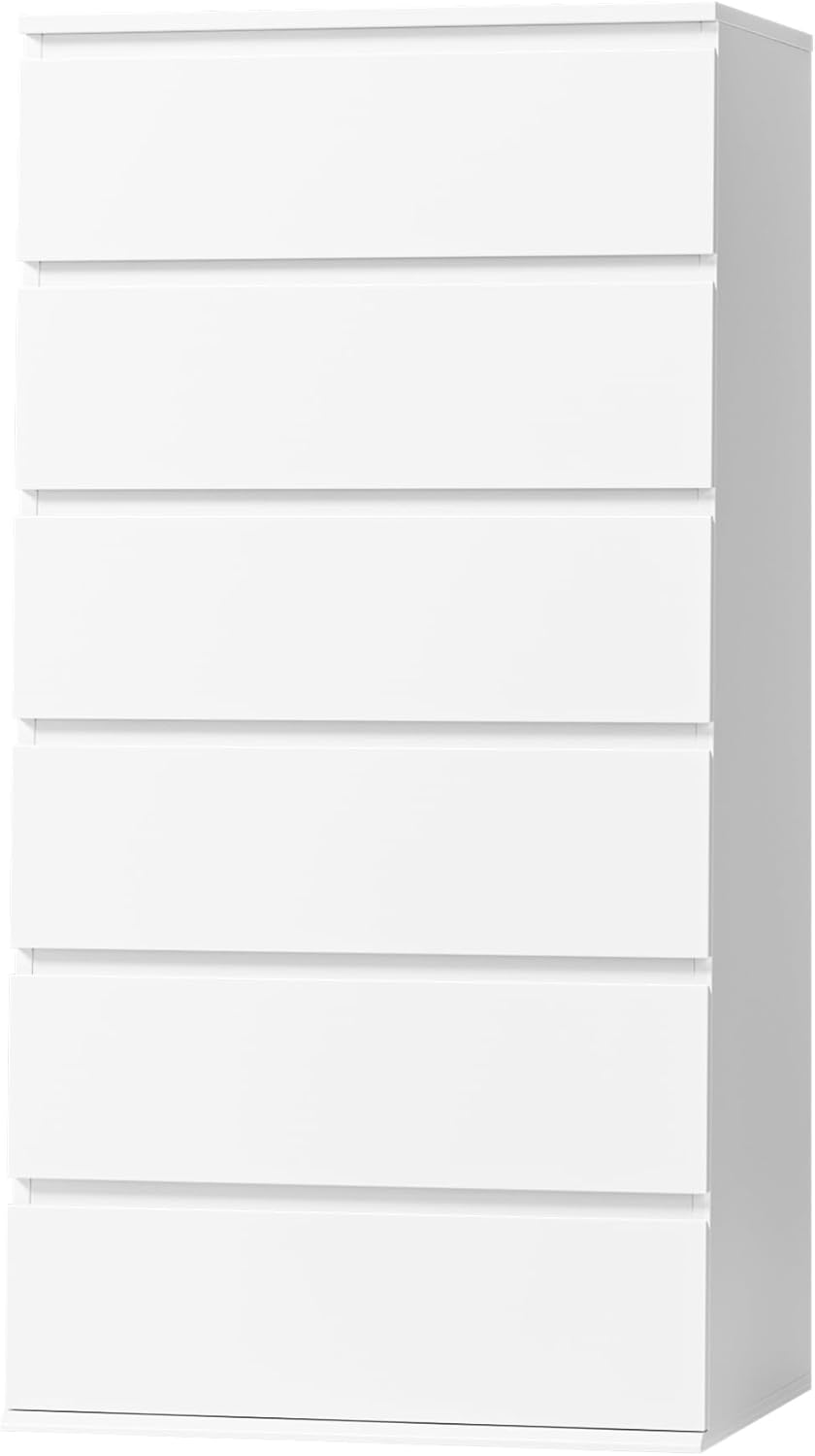 Home Office Design - Cômoda Moderna Alta Branca de Madeira