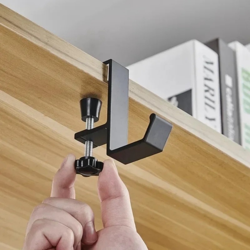 Home Office Headset - Suporte de Gancho Ajustável para Borda