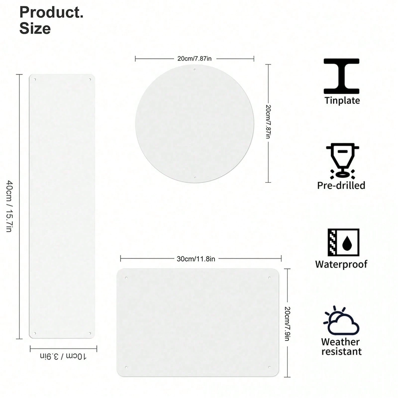 Placa de Metal Retrô 2D Plana  - Home Office Industrial Design avaliação e preço