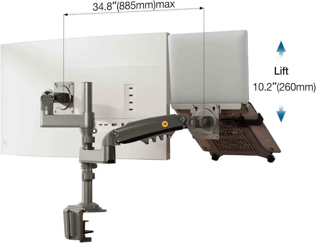 Suporte para laptop combinado  - Monitor Arm Dual avaliação e preço