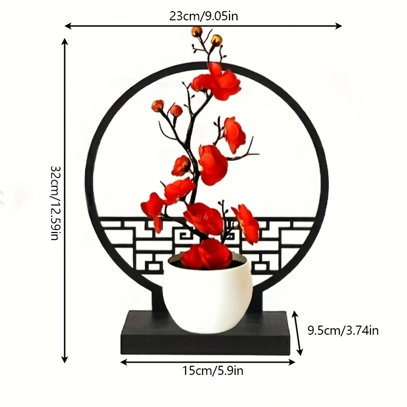 Bonsai de flor de ameixa artif - Home Office Headset avaliação e preço