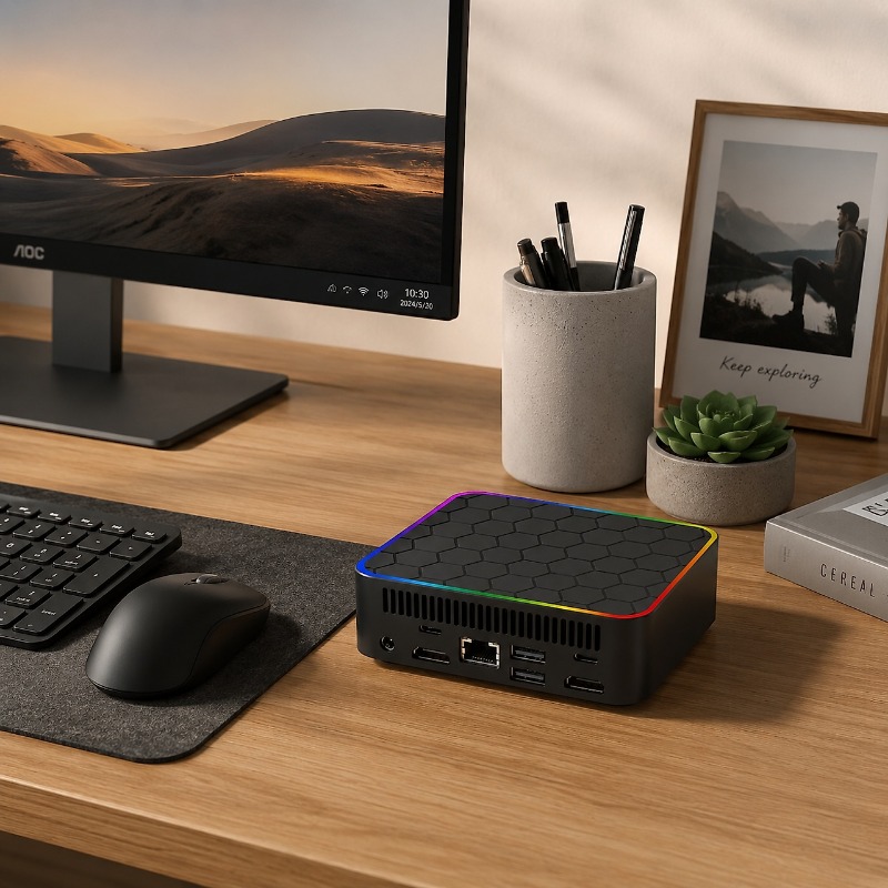 Mini PC Hexagonal Rainbow Bord - Home Office Border Force avaliação e preço