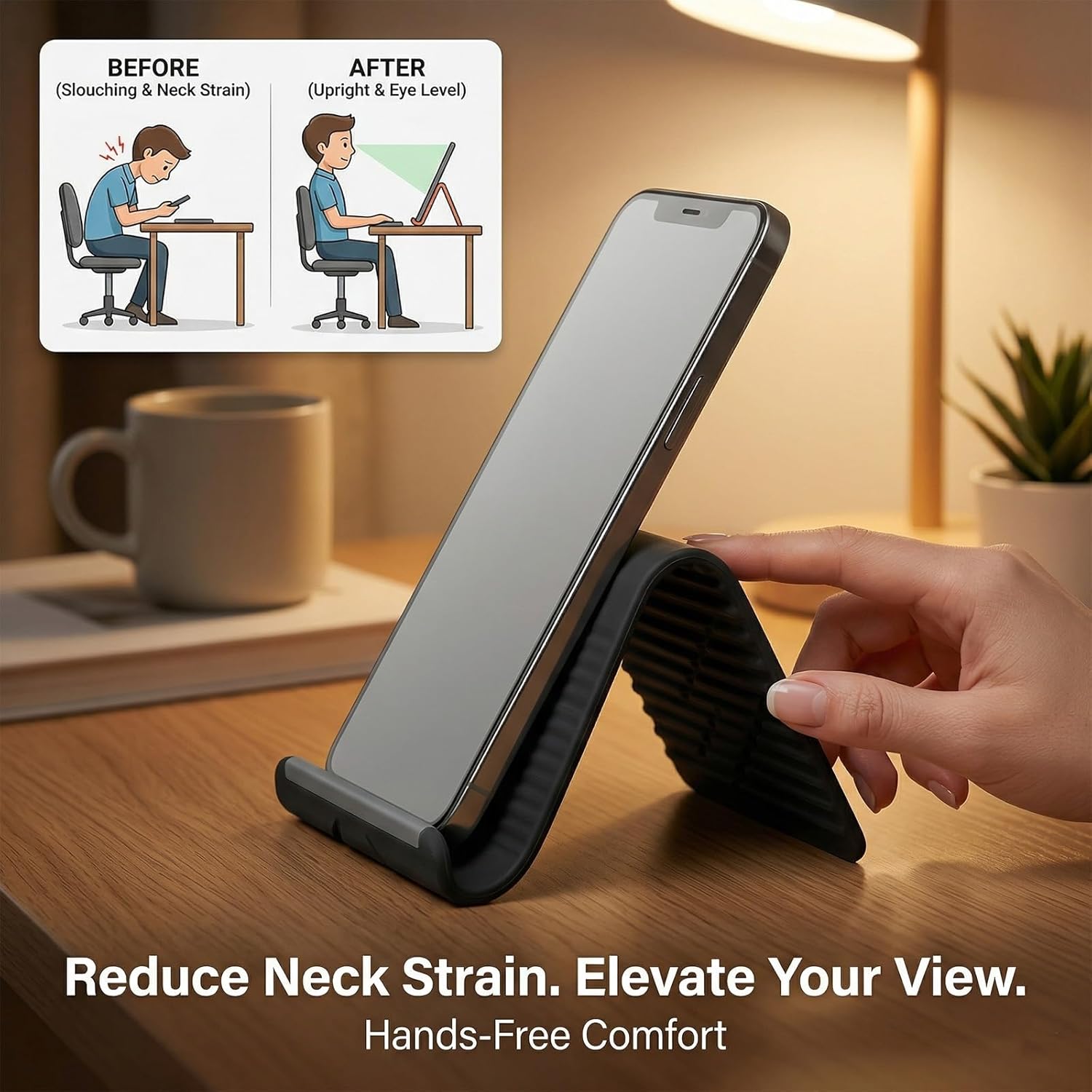 Suporte de Telefone de Silicon - Home Office Setup avaliação e preço
