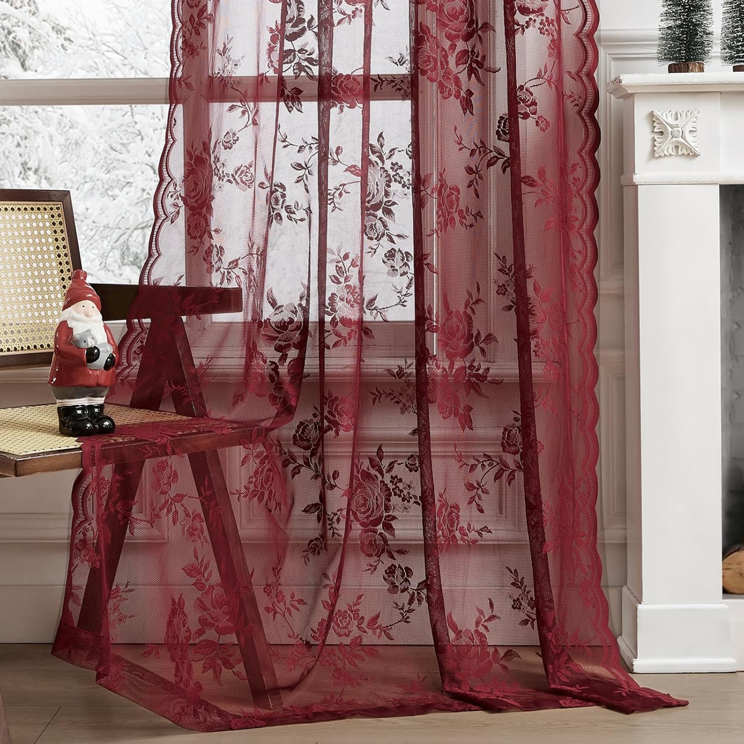 1 pc borgonha cortinas de rend - Home Office Gadgets avaliação e preço
