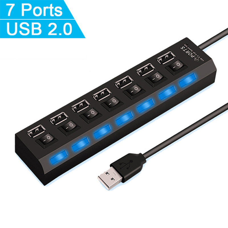 Hub USB 2.0 de 7 portas para l - Home Office Setup avaliação e preço